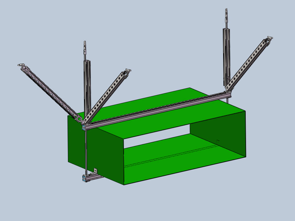 矩形风管侧纵向抗震支架